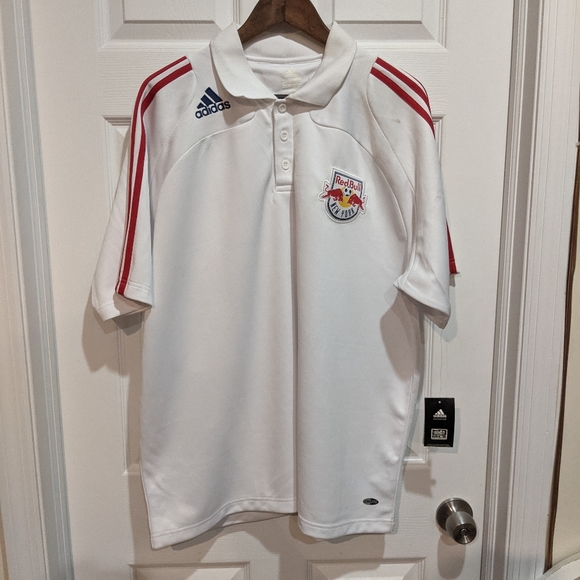 adidas Other - Spring ADIDAS MLS MEN'S NEW YORK RED BULLS CLIMALITE 3-STRIPE COACHES PO…